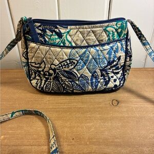 Vera Bradley Blue & Teal Quilted Floral Crossbody
